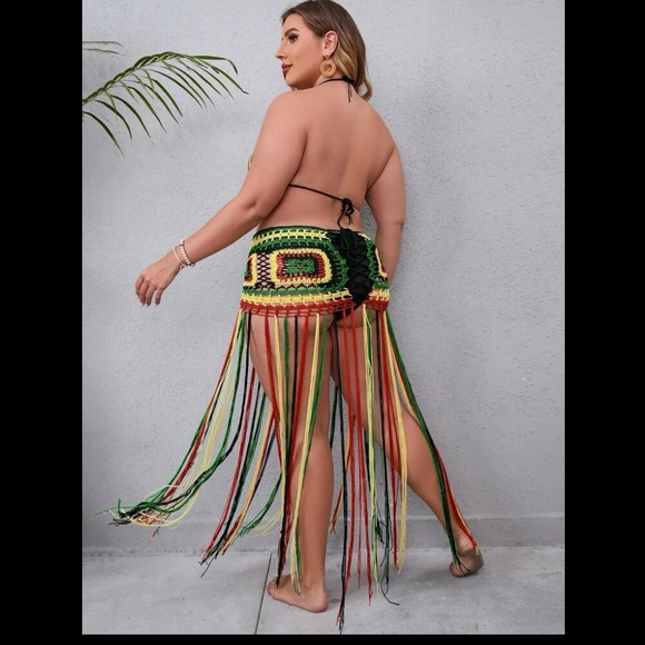 Crochet Jamaican Rasta Swimsuit - Picture 2 of 3
